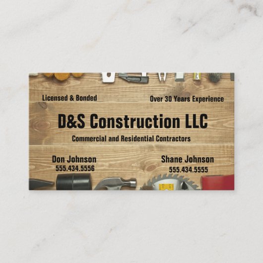 木造建築会社用心名刺 名刺 (正面)