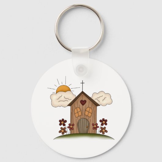 木造教会 キーホルダー (裏面)