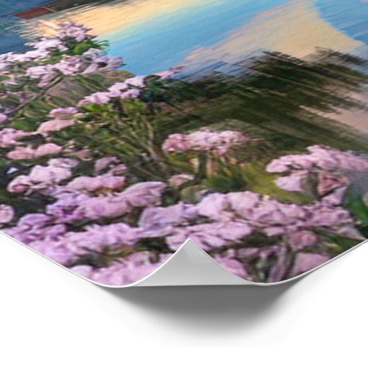 木造日本の寺院 ポスター (角)