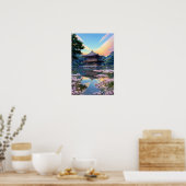 木造日本の寺院 ポスター (キッチン)