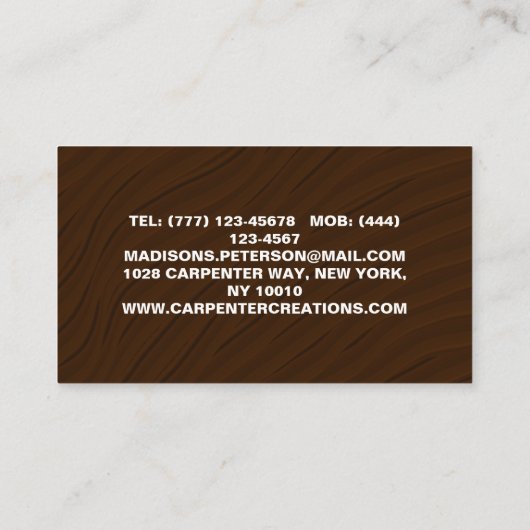 木造木木工大工建築 名刺 (裏面)