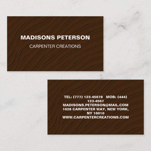 木造木木工大工建築 名刺 (正面/裏面)