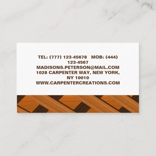 木造木木工大工建築 名刺 (裏面)