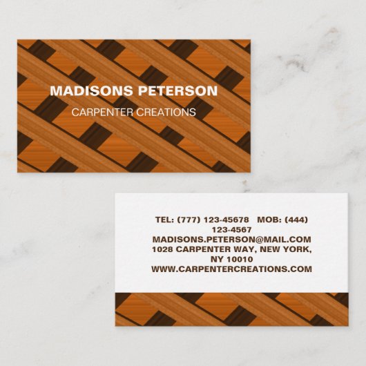 木造木木工大工建築 名刺 (正面/裏面)