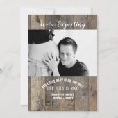 木造田舎写真妊娠の発表 案内状 (正面)