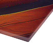 木造白熱［赤熱］光を放つシェブロン カッティングボード (角)