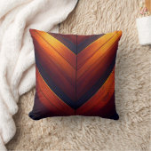 木造白熱［赤熱］光を放つシェブロン クッション (ブランケット)