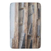 木造積み重ねパレット木材自然写真 バスマット (正面縦)