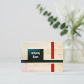 木造素朴のフロアラインとマーキング 名刺 (スタンド正面)