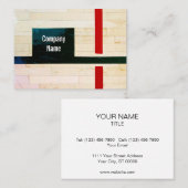 木造素朴のフロアラインとマーキング 名刺 (正面/裏面)