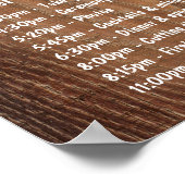 木造素朴燃結婚ハートの日の秩序 ポスター (角)