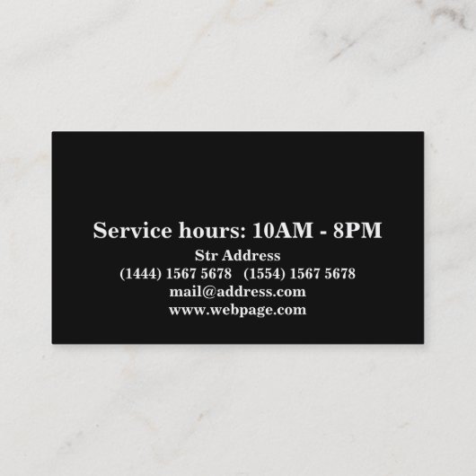 木造素朴理容師店 名刺 (裏面)