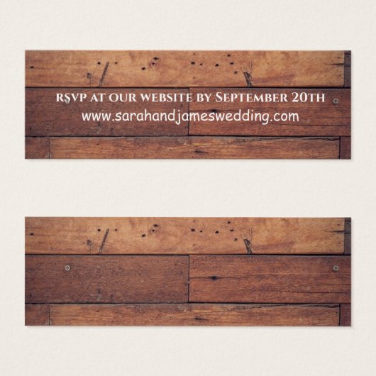 木造素朴農家の結婚Webサイトミニカード (正面&裏面)