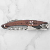 木造素朴農家モノグラパーソナライズされたム ソムリエナイフ (裏面)