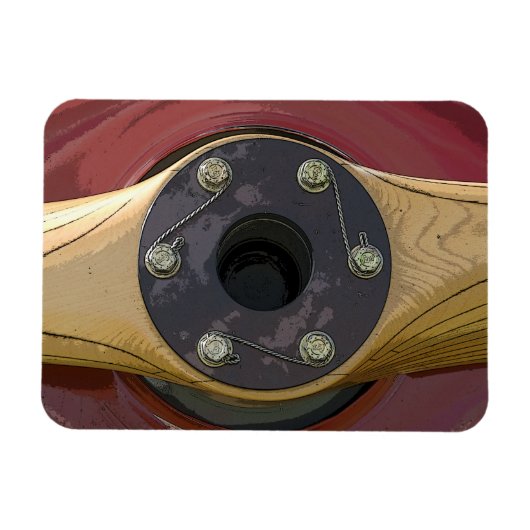 木造航空機用プロペラ長方形マグネット マグネット (横)