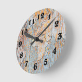 木造芸術的世界地図番号時計 ラウンド壁時計 (傾斜)