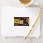 木造飛行機プロペラ差出人住所ラベル ラベル (インサイチュ)