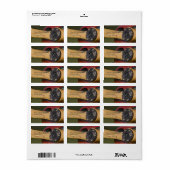 木造飛行機プロペラ差出人住所ラベル ラベル (フルシート)