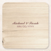 木造 スクエアペーパーコースター (正面)