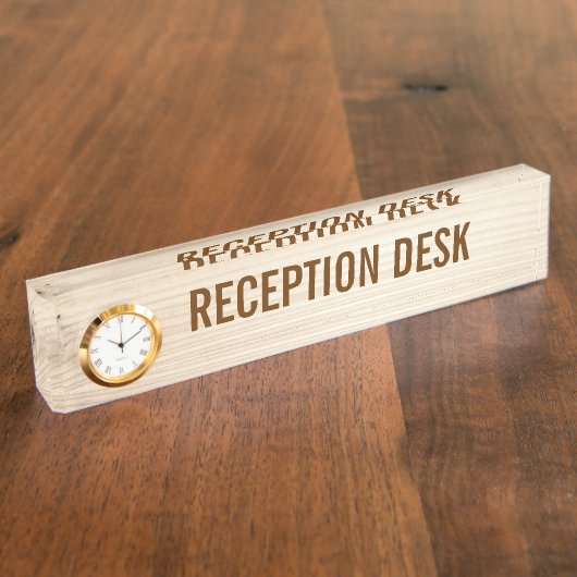 木造 デスクネームプレート (側面)