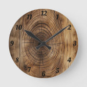 木造 ラウンド壁時計 (正面)