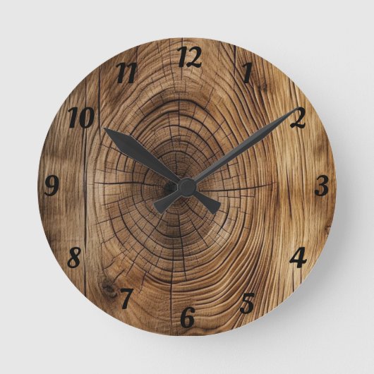 木造 ラウンド壁時計 (正面)