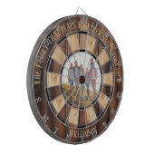 木遊のパーソナライズされた素朴写真 ダーツボード (正面左)