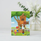 木遊屋の子ども ポストカード (スタンド正面)