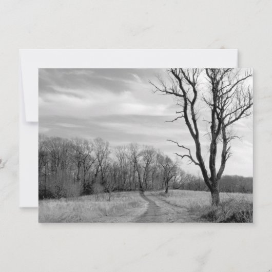 木道の素朴な国の結婚式招待状 招待状 (裏面)