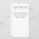 木道メモリアルカード (裏面)