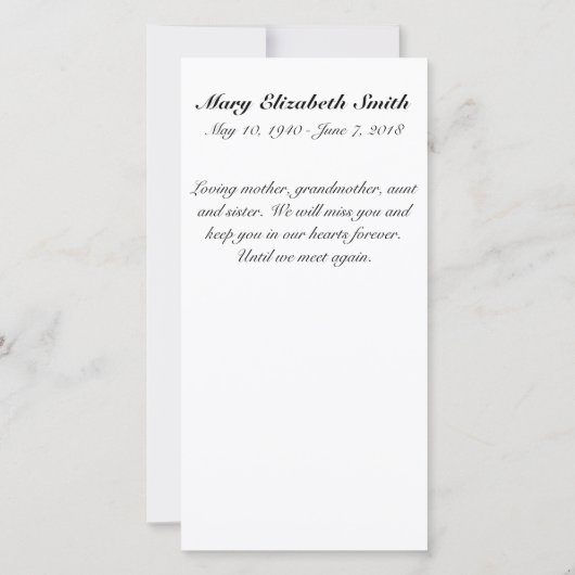 木道メモリアルカード (裏面)