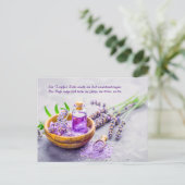 木鉢に花を咲かせるラベンダー油 シーズンポストカード (スタンド正面)