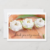 木鉢の白折り蓮サンキューカード サンキューカード (正面)