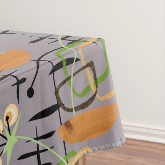 木鉢モダンの中世紀植物 テーブルクロス (インサイチュ)