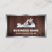 木鋼手素朴飛行機手工大工 名刺 (正面)