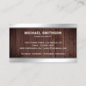 木鋼製カドゥセウス記号の医療プロフェッショナル 名刺 (裏面)