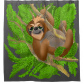 木間抜けにリラックス浮かぶ シャワーカーテン (正面)