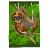 木間抜けにリラックス浮かぶ ミディアムペーパーバッグ (裏面)