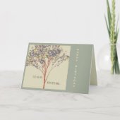 木陰で木を抱き締める"ツリーアート引用文 カード (正面)