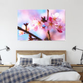 木陰に咲く桜の花の群れ キャンバスプリント (インサイチュ (寝室))