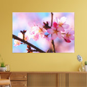 木陰に咲く桜の花の群れ キャンバスプリント (インサイチュ (リビング))