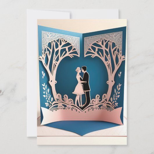 木陰の下で愛のダンス 招待状 (正面)