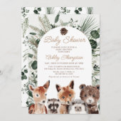 木陰モダンの赤ちゃんシャワー 招待状 (正面/裏面)