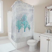 木雪結晶 シャワーカーテン (インサイチュ)