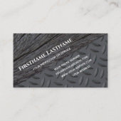 木面オーガニックダイヤモンドプレート鋼モノグラム 名刺 (裏面)