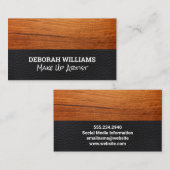 木革と黒革 名刺 (正面/裏面)