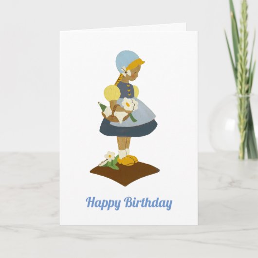 木靴を履いた小さなオランダガール カード (正面)