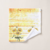 木風呂タオルセットのひまわり バスタオルセット (ウォッシュタオル)