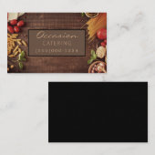 木食スタイリッシュ切り板シェフケータリング 名刺 (正面/裏面)