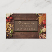 木食スタイリッシュ切り板シェフケータリング 名刺 (正面)